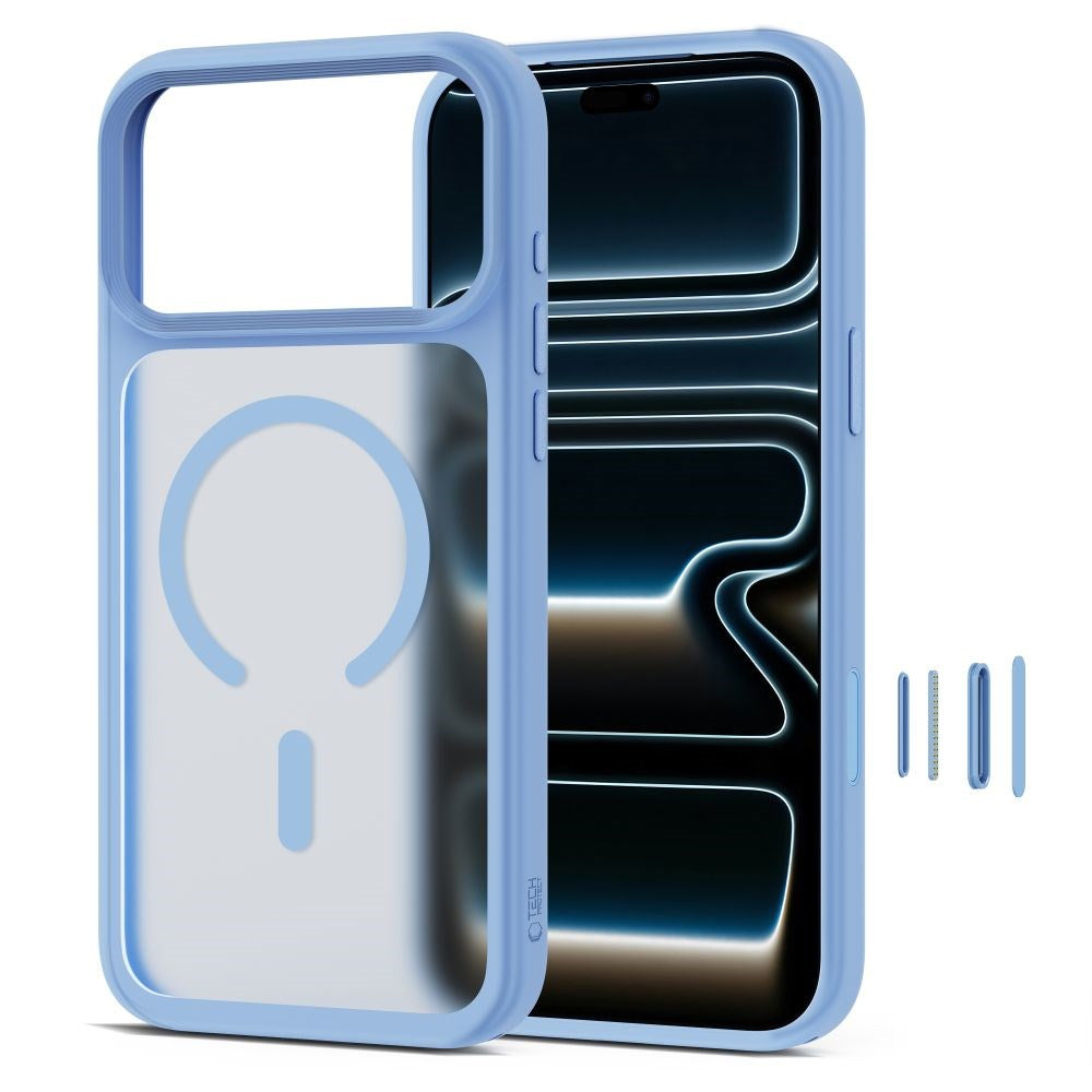 iPhone 18 Pro / 17 Pro Tech-Protect MagMat Case - MagSafe Compatible - Matte Light Blue