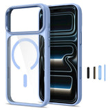 iPhone 18 Pro Max / 17 Pro Max Tech-Protect MagMat Case - MagSafe Compatible - Transparent / Light Blue