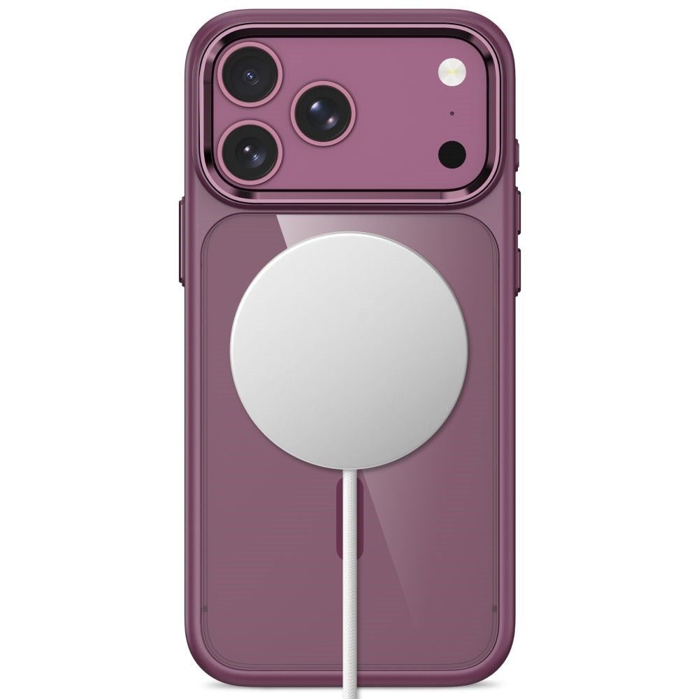 iPhone 18 Pro / 17 Pro Tech-Protect MagMat Case - MagSafe Compatible - Transparent / Red