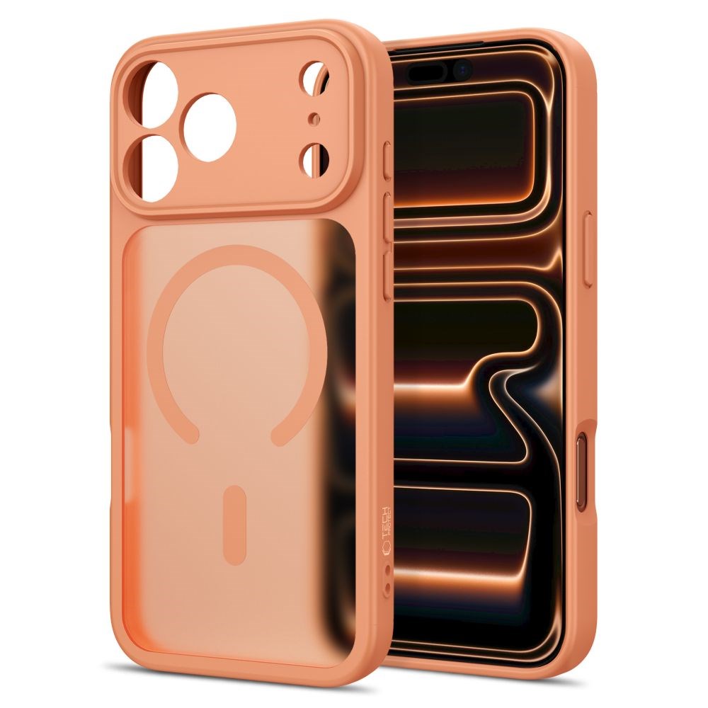 iPhone 17 Pro Max / 18 Pro Max Tech-Protect BasicMag Hybrid Case - MagSafe Compatible - Matte Light Orange