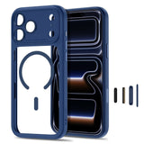 iPhone 18 Pro / 17 Pro Tech-Protect MagPeak Case - MagSafe Compatible - Dark Blue / Transparent