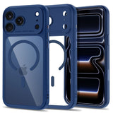 iPhone 18 Pro Max / 17 Pro Max Tech-Protect MagPeak Case - MagSafe Compatible - Dark Blue / Transparent