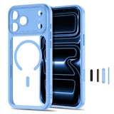 iPhone 18 Pro / 17 Pro Tech-Protect MagPeak Case - MagSafe Compatible - Light Blue / Transparent
