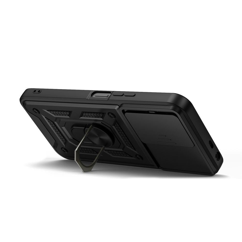 Xiaomi Redmi 17 (5G) / (4G) Tech-Protect Camshield Pro Case w. Camera Slider & Kickstand - Black