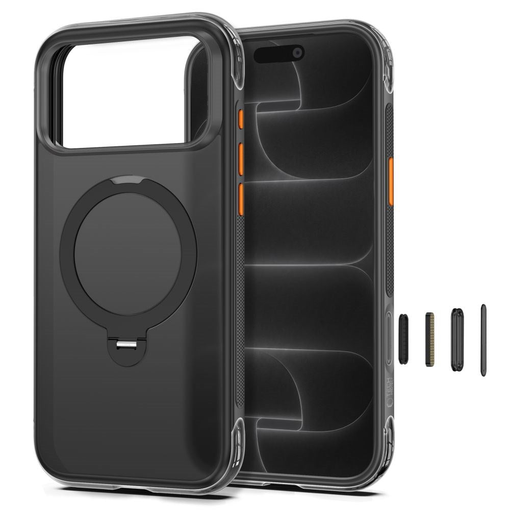 iPhone 18 Pro / 17 Pro Tech-Protect MagAir Stand Case with Kickstand - MagSafe Compatible - Matte Black