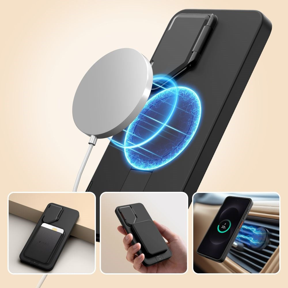 Samsung Galaxy S26 Tech-Protect Kevlar Aura Hybrid Case - MagSafe Compatible - Black