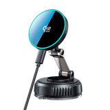 Tech-Protect Magnetic Car Mount with 25W Wireless Charging – Dashboard – MagSafe Compatible – Black