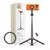 Tech-Protect L10S Bluetooth Tripod Selfie Stick – MagSafe Compatible – Black / Orange