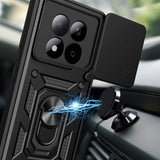 Xiaomi Redmi Note 15 Pro+ (Plus) Tech-Protect Camshield Case with Magnetic Ring & Stand Function - Black