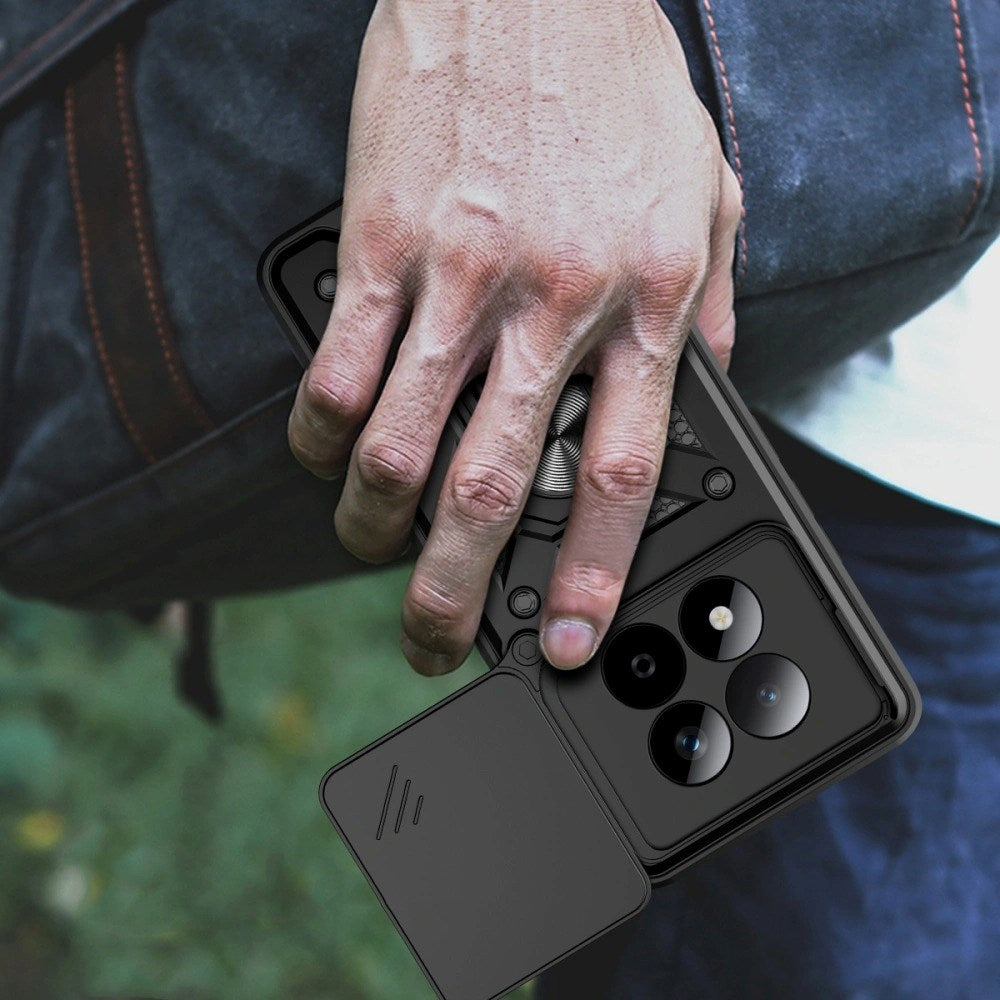 Xiaomi Redmi Note 15 Pro+ (Plus) Tech-Protect Camshield Case with Magnetic Ring & Stand Function - Black