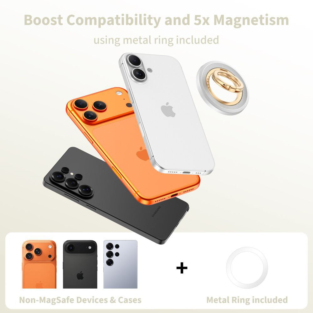 Tech-Protect Lamano Magnetic Phone Ring - MagSafe Compatible - Silver / Gold