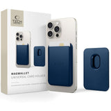Tech-Protect MagWallet Faux Leather Card Holder - MagSafe Compatible - Blue