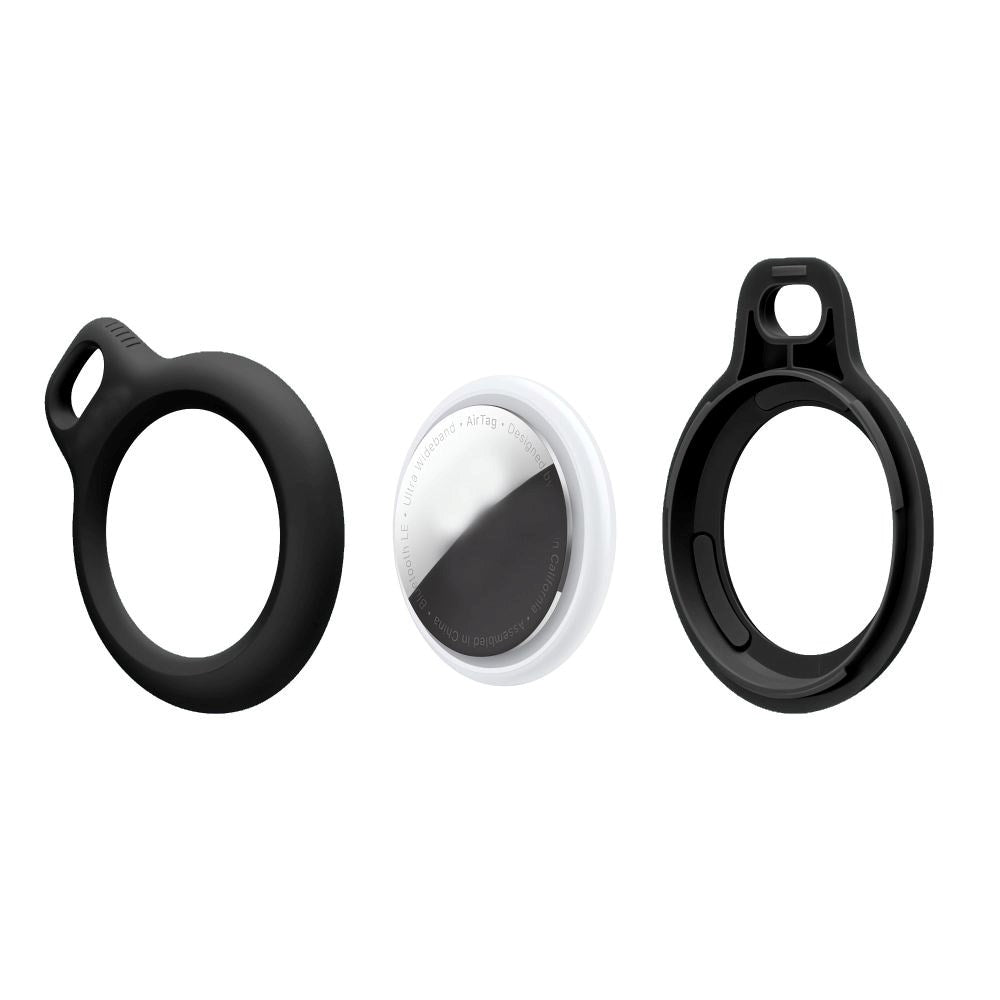 Tech-Protect Apple Airtag Rough Chain Holder with String - 2 pcs. - Black
