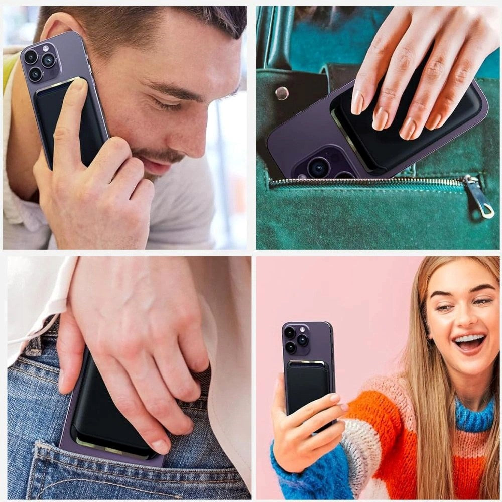 Tech-Protect MagWallet Faux Leather Card Holder - MagSafe Compatible - Green