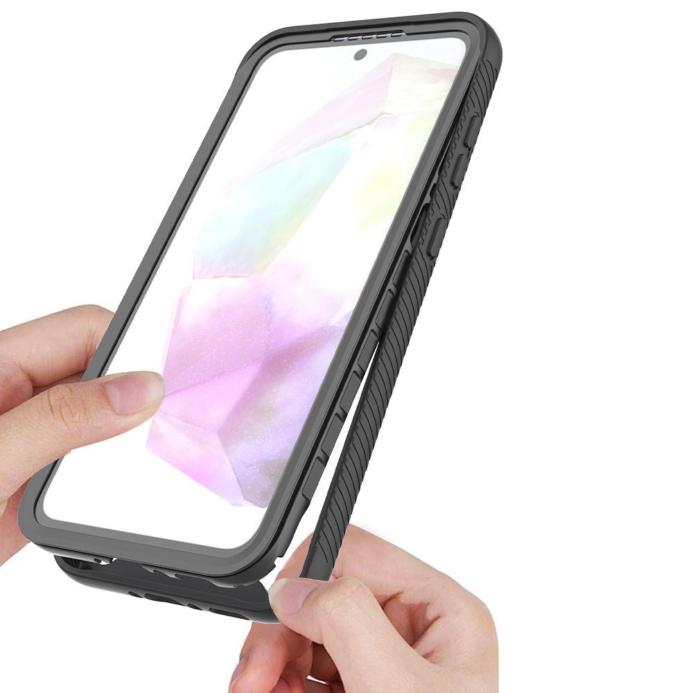 Samsung Galaxy A27 / A37 / A36 / A56 Tech-Protect Defense Case with Screen Protector - Transparent / Black