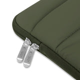 Tech-Protect Fluffy MacBook / Laptop 13-14" (25 x 35cm) Sleeve with Extra Zipper Pocket - Dark Green