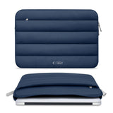 Tech-Protect Fluffy MacBook / Laptop 13-14" (25 x 35cm) Sleeve with Extra Zipper Pocket - Dark Blue