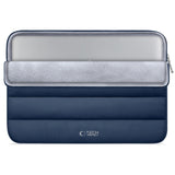 Tech-Protect Fluffy MacBook / Laptop 13-14" (25 x 35cm) Sleeve with Extra Zipper Pocket - Dark Blue