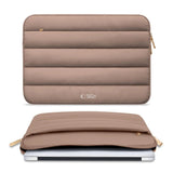 Tech-Protect Fluffy MacBook / Laptop 15-16" (27 x 38cm) Sleeve with Extra Zipper Pocket - Beige