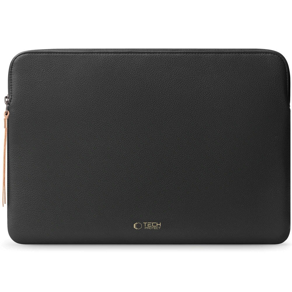 Tech-Protect MacBook / Laptop 15-16" Faux Leather Sleeve with Lined Inside - Black