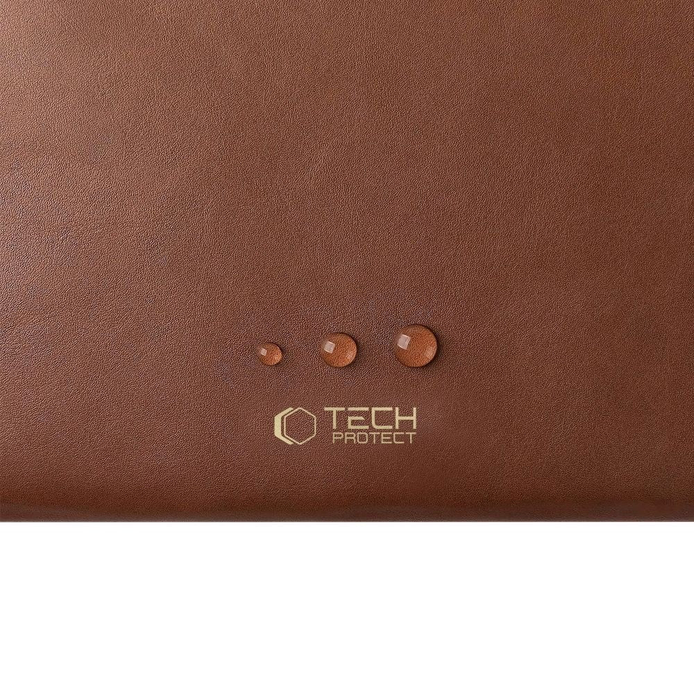 Tech-Protect MacBook / Laptop 15-16" Faux Leather Sleeve with Lined Inside - Brown