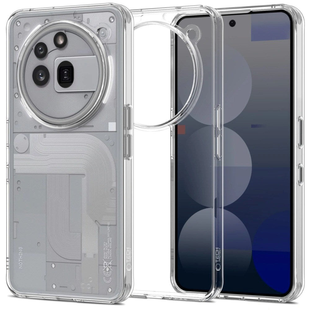 Nothing Phone (3a) Pro Tech-Protect Flexair Hybrid Case - Transparent