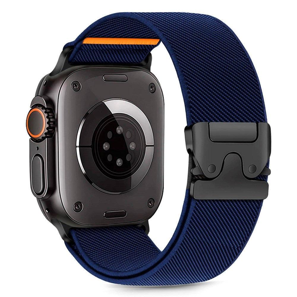 Apple Watch (42 / 44 / SE / 45 / 46 / 49mm) Tech-Protect Nylon Strap with Metal Buckle - Blue