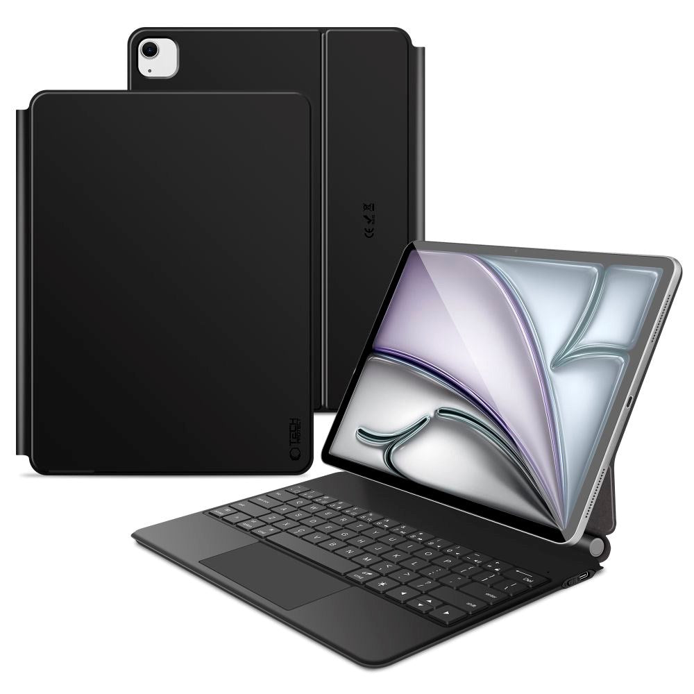 iPad Air 13" (2025 / 2024) / Pro 12.9" (2022 / 2021 / 2020) Tech-Protect Case with English Keyboard - Black