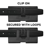 Tech-Protect Universal Faux Leather Phone Pouch - Dimensions (17.5 x 9 x 2.8 cm) - Black