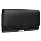 Tech-Protect Universal Faux Leather Phone Pouch - Dimensions (17.5 x 9 x 2.8 cm) - Black