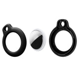 Apple AirTag 1st & 2nd Gen. Tech-Protect Rough Plastic Case with Carabiner - 4 pcs - Black