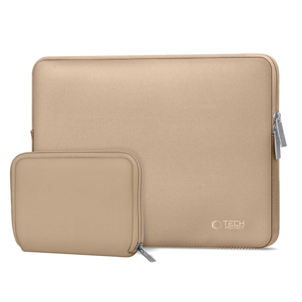 Tech-Protect Neoslim MacBook/Laptop 15-16" Sleeve with Small Bag - Beige