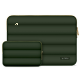 Tech-Protect Puffy MacBook / Laptop 13-14" Sleeve with Small Bag - Green