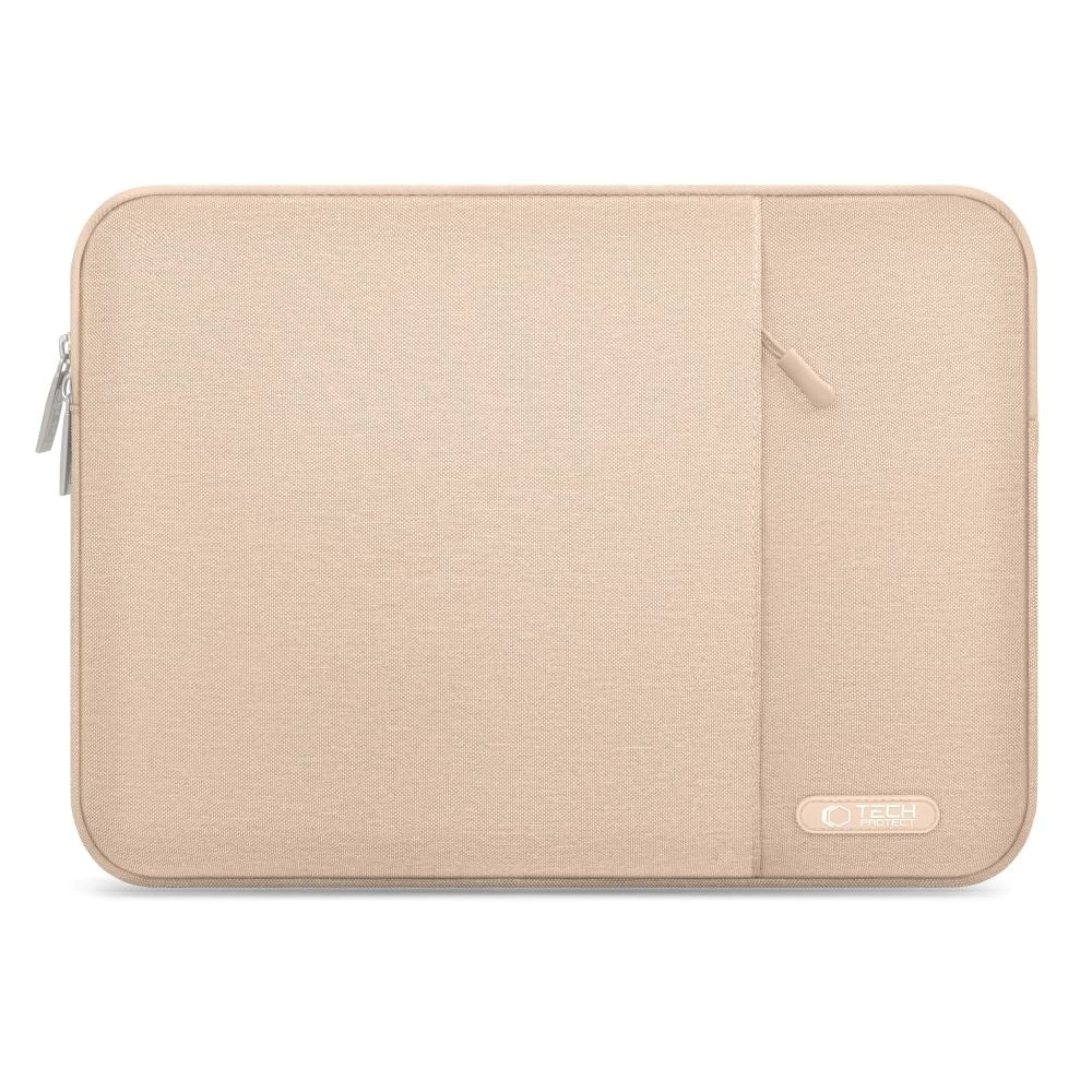 Tech-Protect Sleevy MacBook/Laptop 13-14" Sleeve with Pocket - Beige