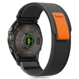 Universal Garmin 26mm QuickFit Tech-Protect Nylon Strap - Black / Orange