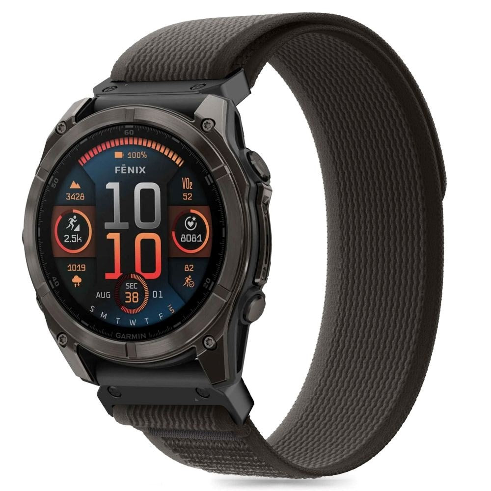 Universal Garmin 26mm QuickFit Tech-Protect Nylon Strap - Black / Orange