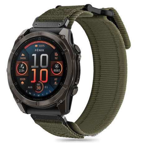 Universal Garmin 22mm QuickFit Tech-Protect Scout Pro Fabric Strap - Green