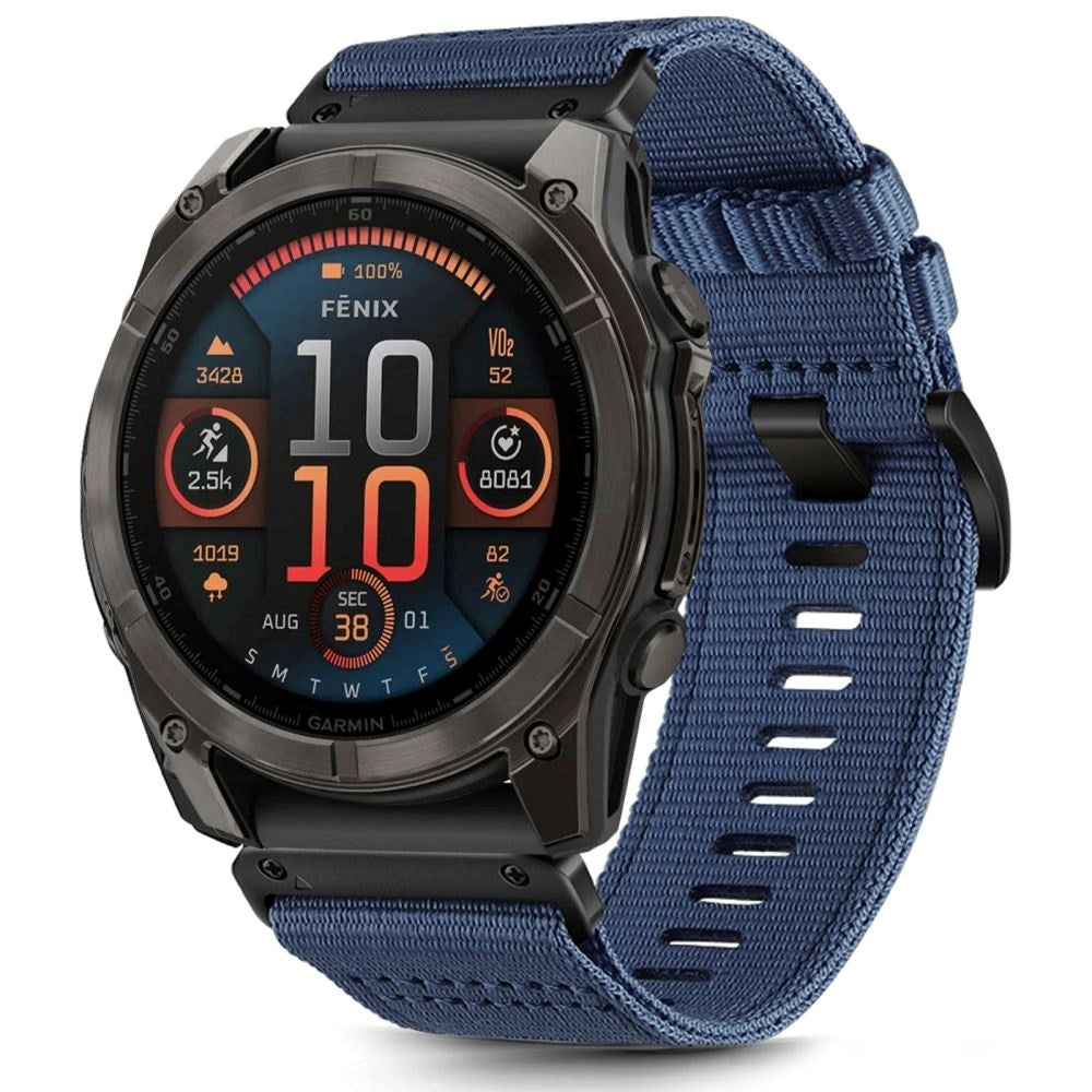 Universal Garmin 22mm QuickFit Classic Nylon Strap - Dark Blue