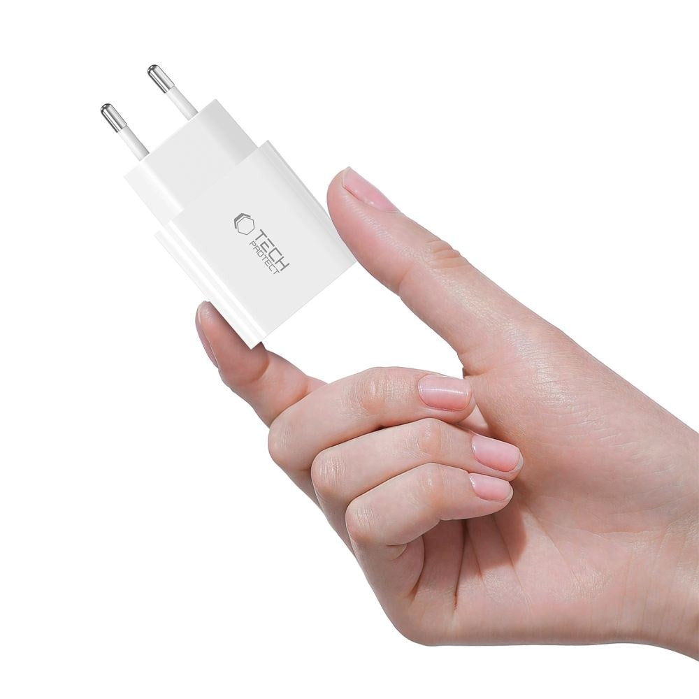 Tech-Protect Network Charger PD 20W USB-C Wall Charger - White
