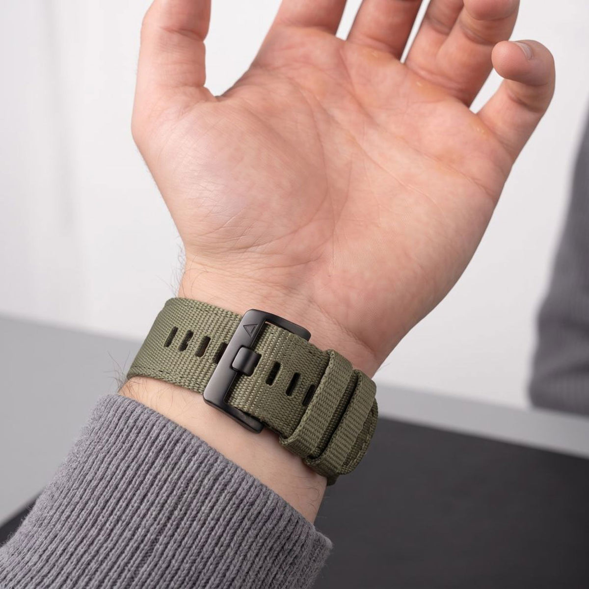 Universal Garmin 22mm QuickFit Tech-Protect Classic Nylon Strap - Green