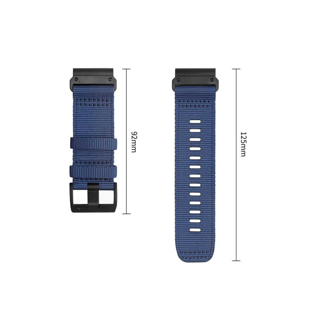 Universal Garmin 22mm QuickFit Tech-Protect Classic Nylon Strap - Blue