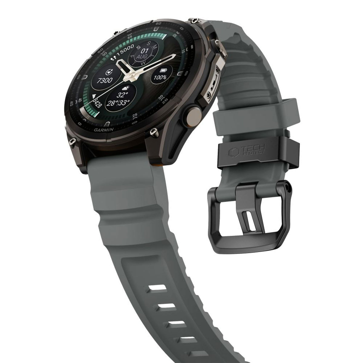Universal Garmin 22mm QuickFit Tech-Protect Motion Watch Strap - Grey