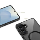 Samsung Galaxy S26 Tech-Protect MagMat Case - MagSafe Compatible - Transparent / Black