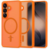 Samsung Galaxy S26 Tech-Protect MagMat Case - MagSafe Compatible - Matte Orange