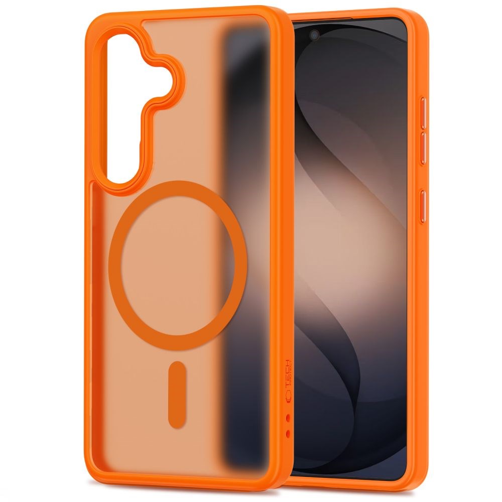 Samsung Galaxy S26 Tech-Protect MagMat Case - MagSafe Compatible - Matte Orange