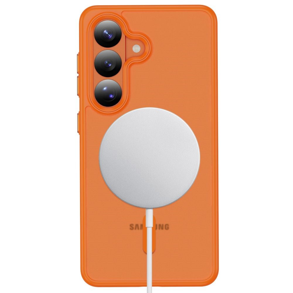 Samsung Galaxy S26 Tech-Protect MagMat Case - MagSafe Compatible - Matte Orange