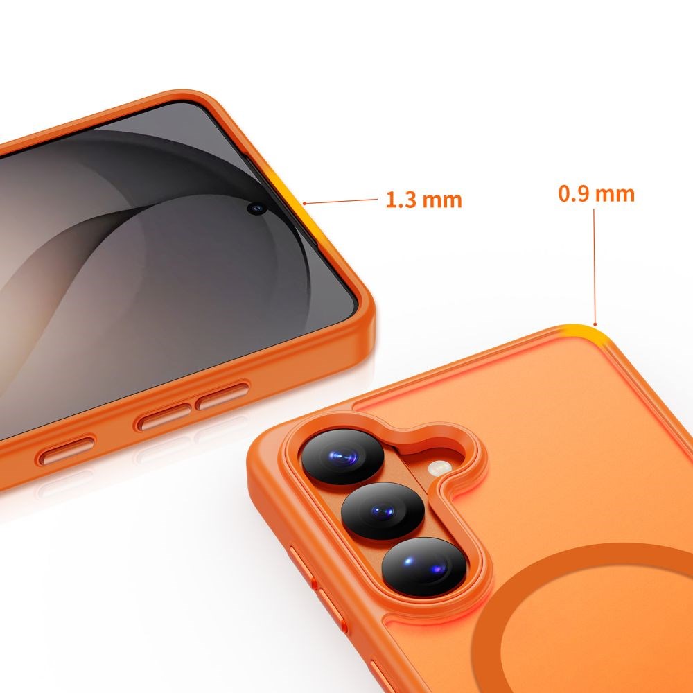 Samsung Galaxy S26 Tech-Protect MagMat Case - MagSafe Compatible - Matte Orange