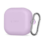 Samsung Galaxy Buds 4 / 4 Pro Tech-Protect Silicone Case with Carabiner - Purple