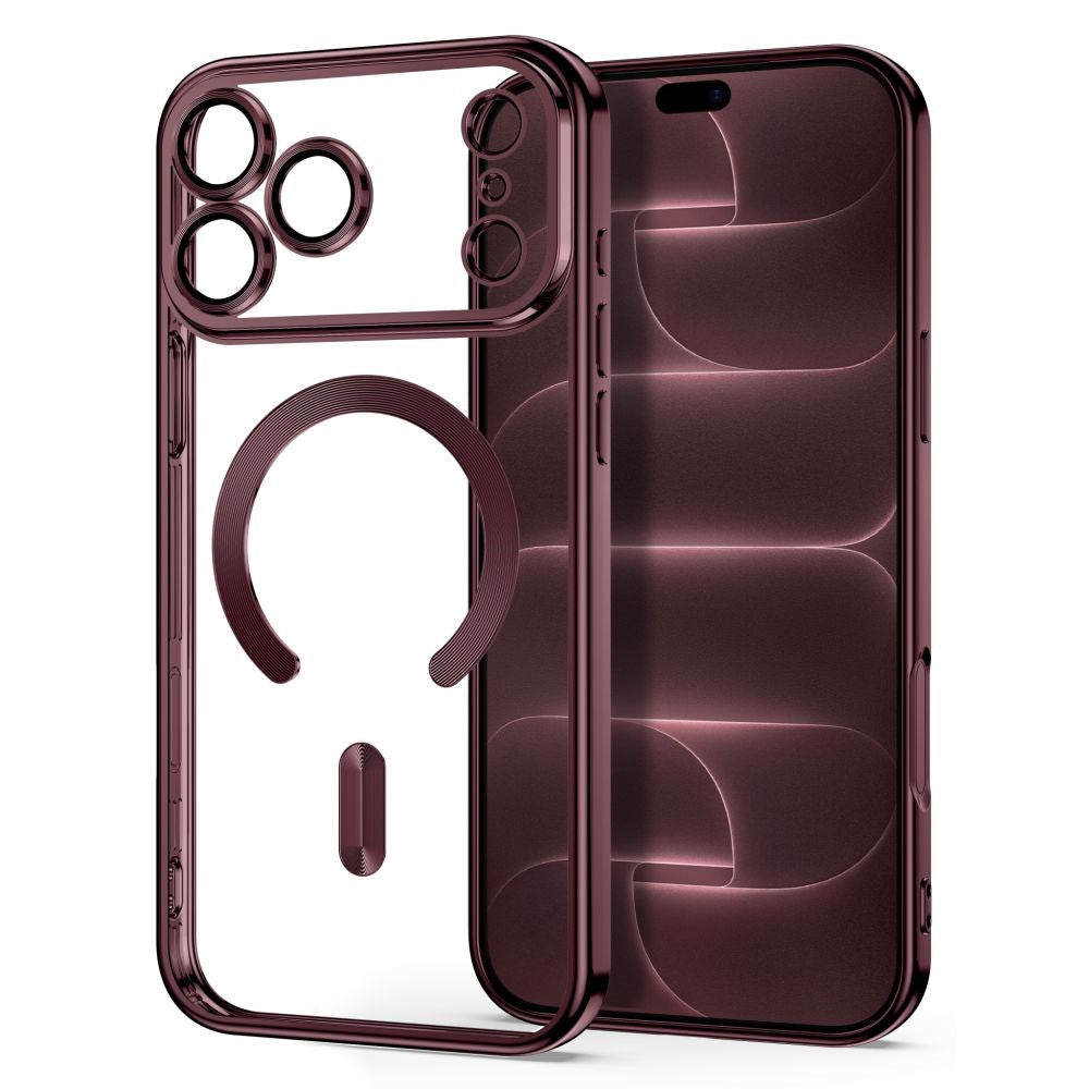 iPhone 18 Pro Max / 17 Pro Max Tech-Protect MagFlex Case - MagSafe Compatible - Burgundy / Transparent