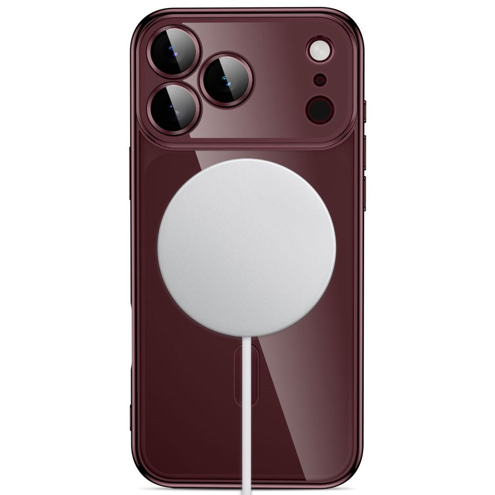 iPhone 18 Pro Max / 17 Pro Max Tech-Protect MagFlex Case - MagSafe Compatible - Burgundy / Transparent